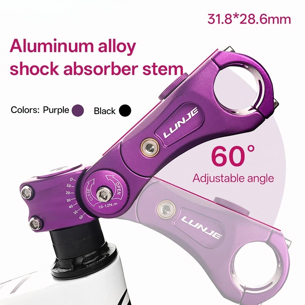 Adjustable Shock Absorber Road Mountain Bicycle Stem 140mm Rod Front Fork Riser