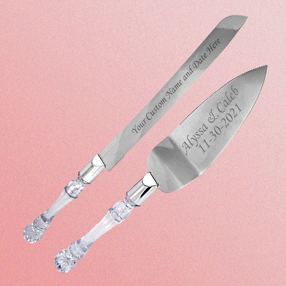 Hat Shark Personalized Wedding Anniversary Cake Knife and Server Set