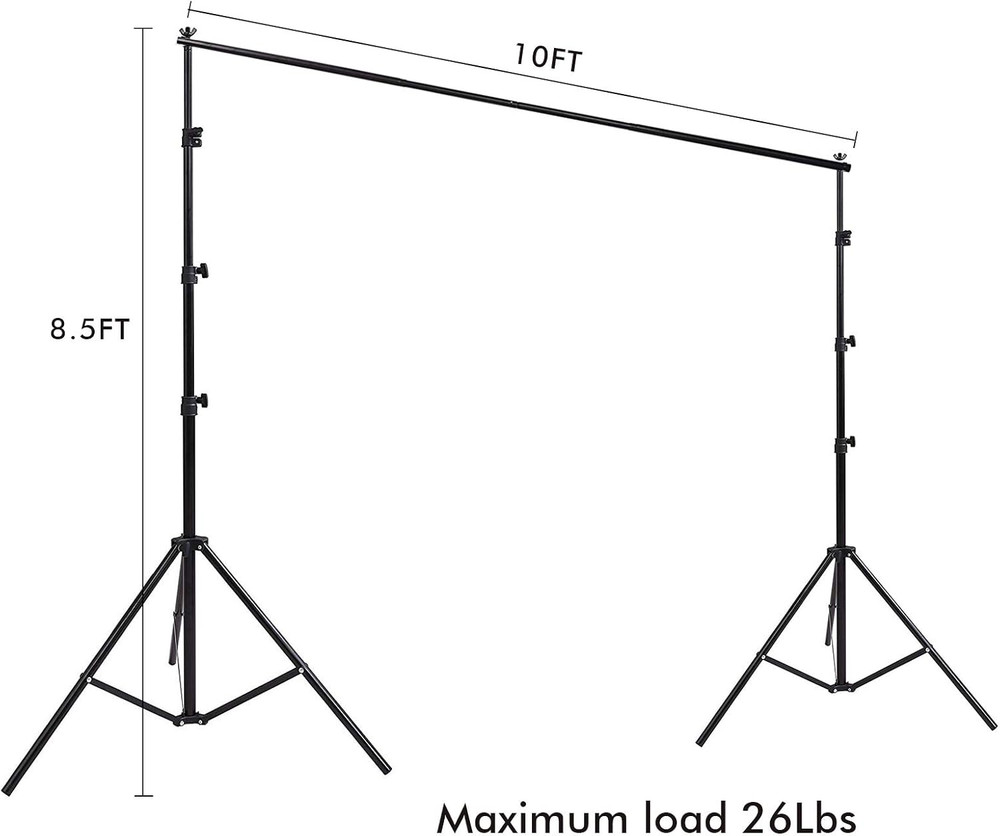 10Ft X 8.5Ft Adjustable Photography Backdrop Support System Photo Video Studio M