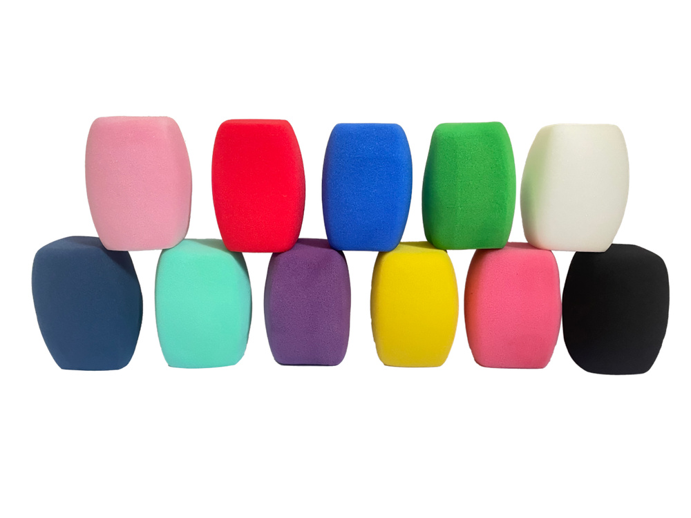 Custom printed Logo 4 sided square microphone Foam Windshield Pop Filter Cover