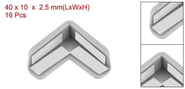 16Pcs Corner Protectors Table Corner Protectors L-shaped Grey