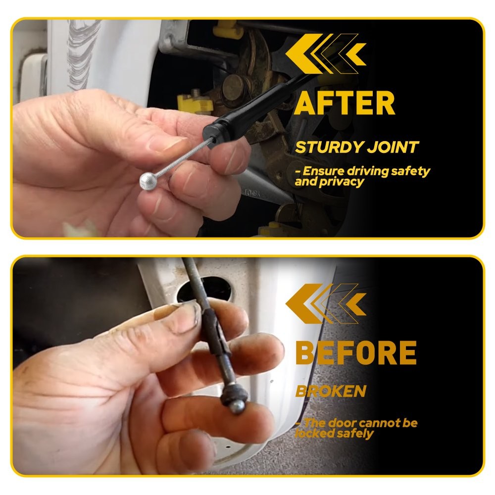 Release Cables Upper and Lower Latches Left Side Cargo Door for Ford E-150 E-250