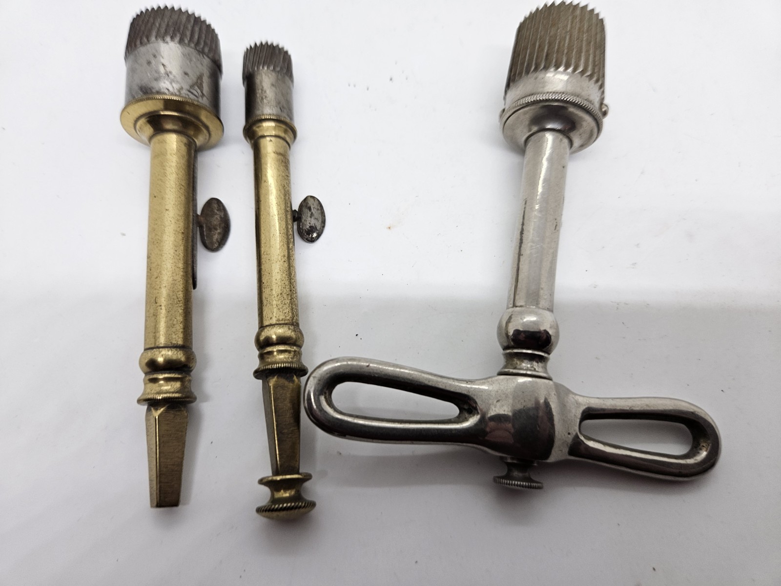 Antique 1800's Galt's Graduated Trephine Craneal Skull Bone Saw 3 Pc. Trepanning