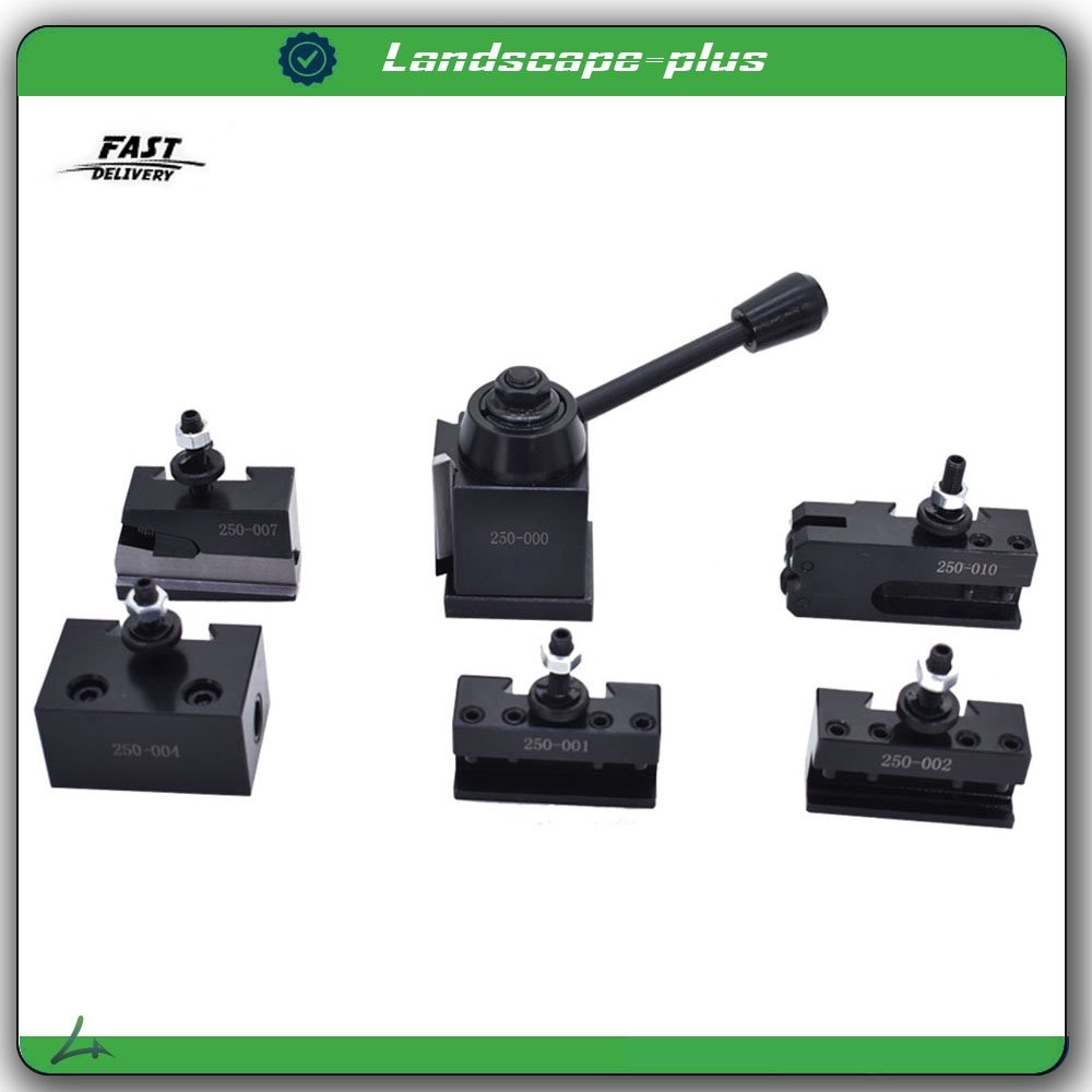 OXA 250-000 Wedge Type Tool Post Holder Set For Mini Lathe Up to 8" 6 PCS