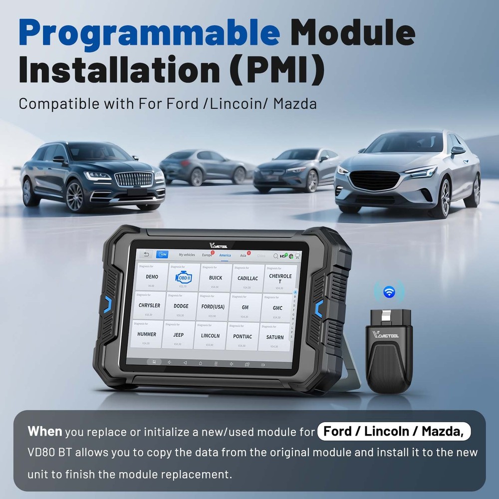 VDIAGTOOL VD80 BT OBD2 Scanner Full System Diagnostic Scan Tool ECU Coding IMMO