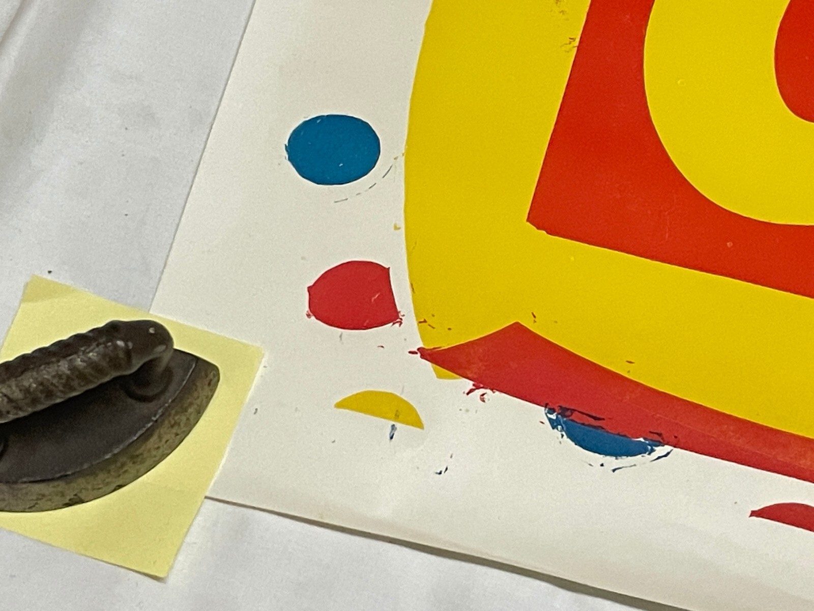 28" x 42" Original Vtg Fisher Bros Circus Poster Clown With Glasses Arkansas #3