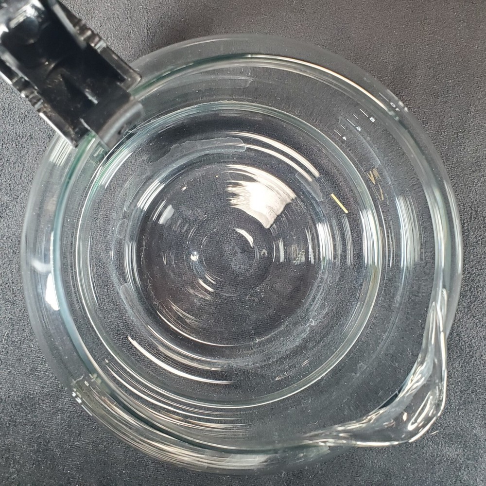 Glass Coffee Pot 12 Cups Black Lid Handle