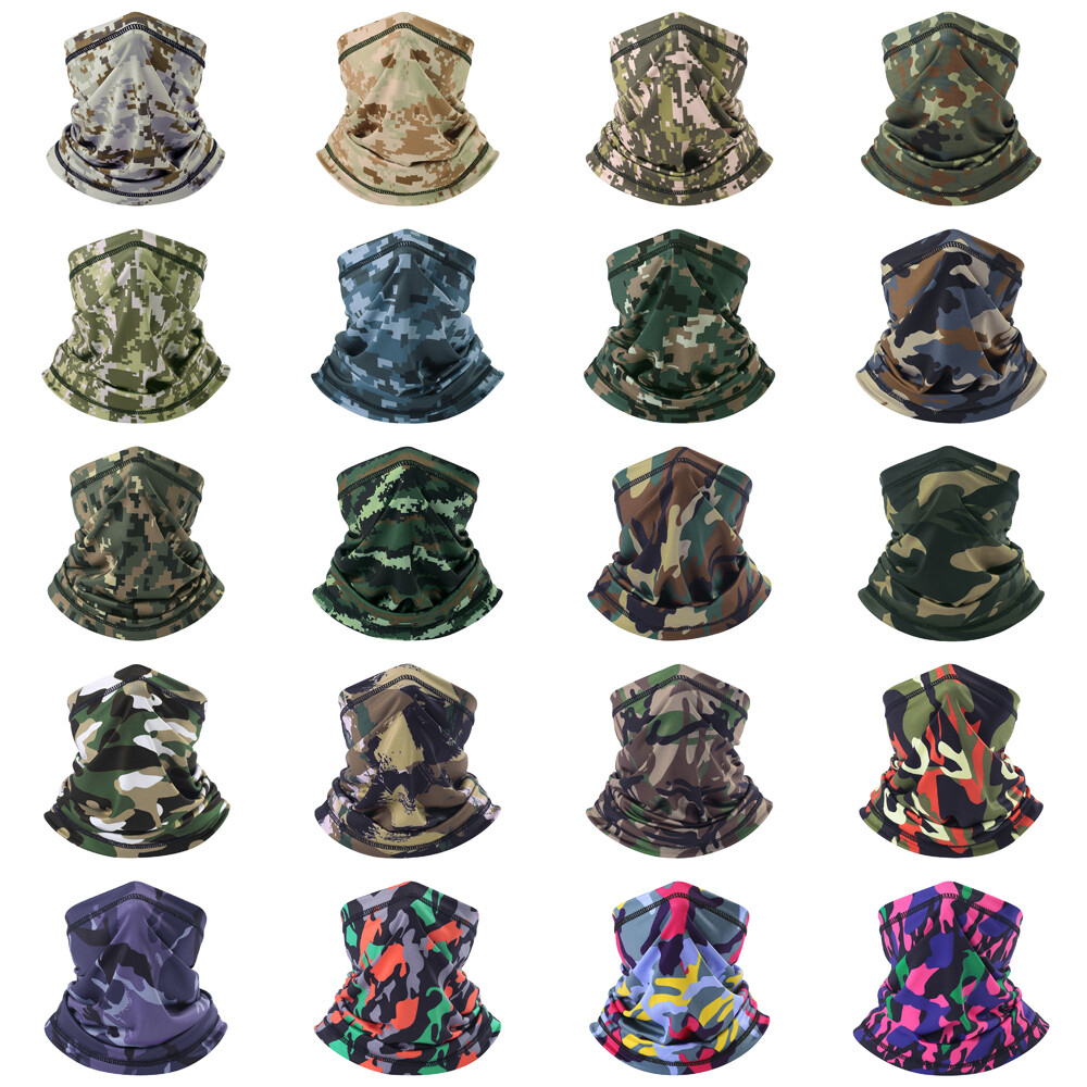 Tactical Camo Neck Gaiter Face Mask Scarf Breathable Bandana Cover Balaclava US