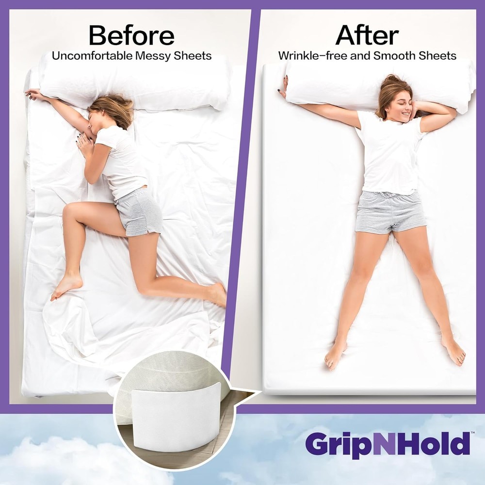 Hexagrip 360 Bed Sheet Holders - Durable & Reliable (2 Pack)