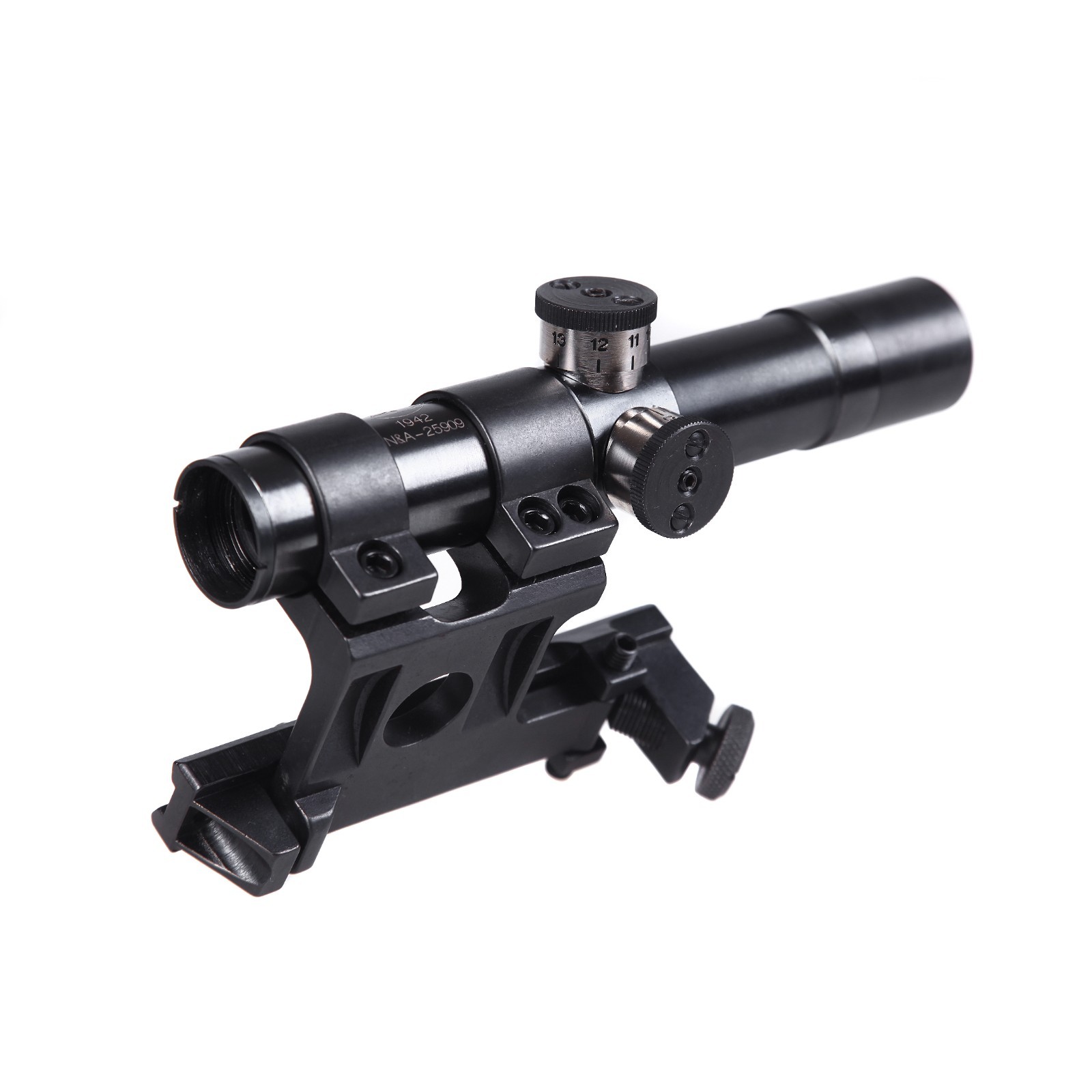 Mosin Nagant PU91/30 Scope w/ Mount Complete Set SVT-40 MG4X20 German #4 Reticle