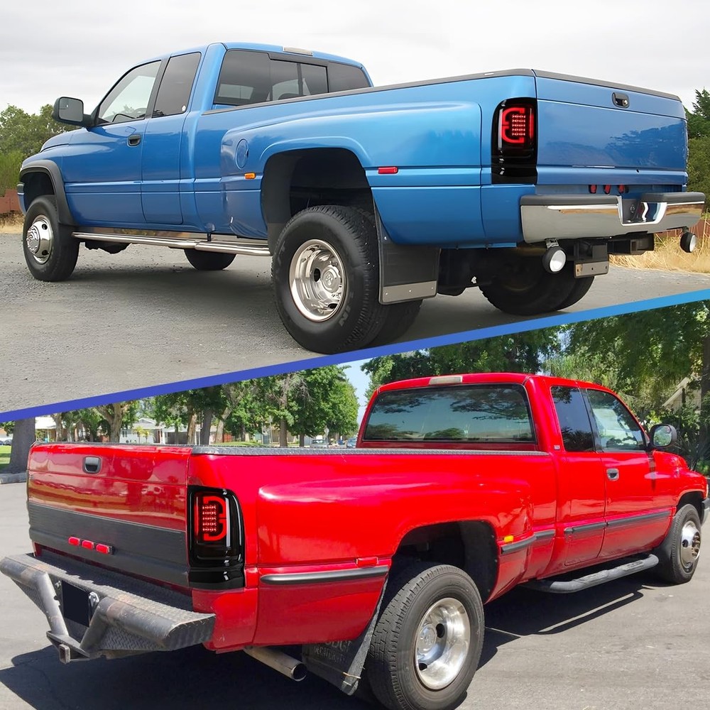尾灯 LED 防水适用于 1994 - 2001 Ram 1500 2500 3500 1 对烟雾镜头