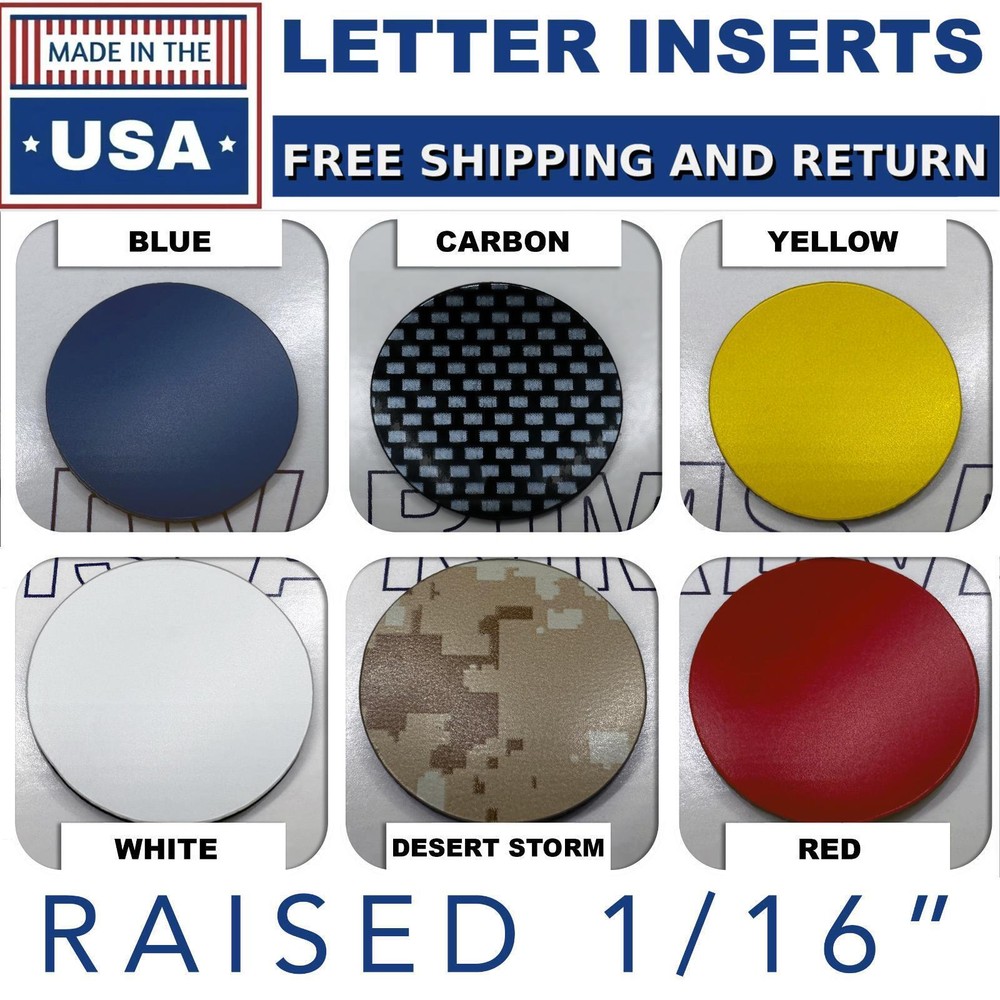 MATTE BLACK RAISED TAILGATE LETTERS INSERTS COMPATIBLE WITH RANGER 2024-2026