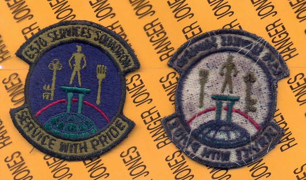 US Air Force 6570th Services Squadron SVS OD Green pocket patch