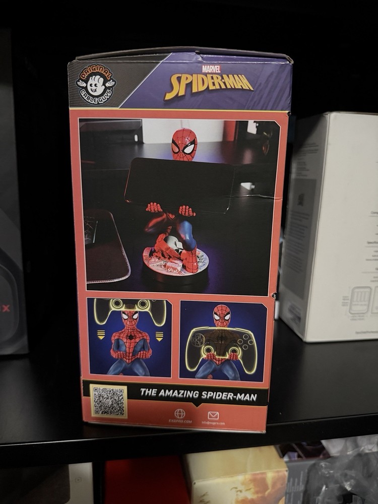 Marvel Spider Man Phone Controller Holder Cable Guys Spiderman NIB