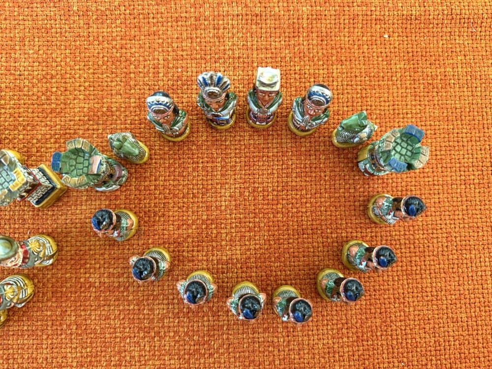Chest Set Inca Warriors & Spaniards Hand-painted Ceramic