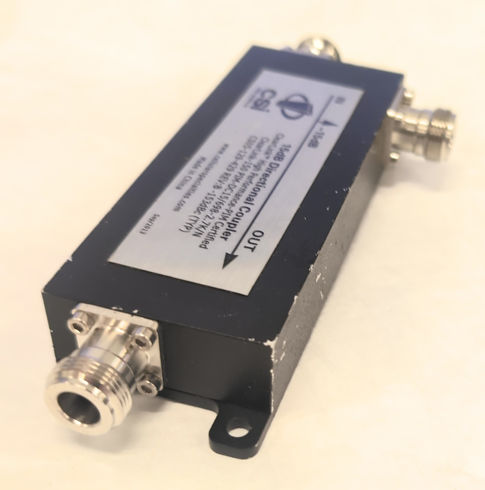 CSI 698-2700MHZ -15dB Directional Coupler 200W ClearLink-DC15/698-2.7K/N