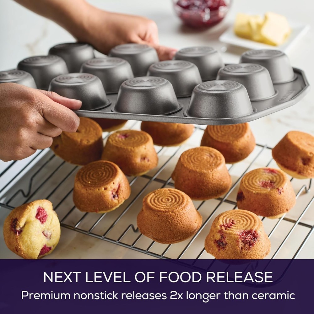 Total Nonstick Bakeware Set W/ Nonstick Bread Pan Cookie Sheet Baking Pan Baking