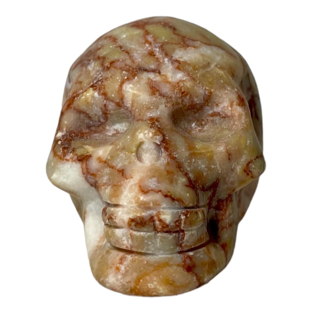 Red Network Vein Jasper Small Skull