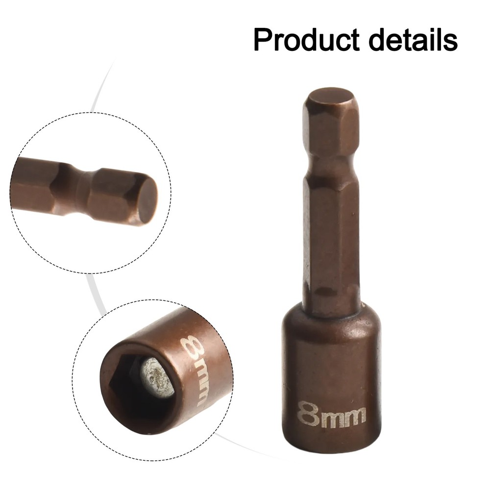 Professional Quality 10Pcs Magnetic Socket Wrench Set with Hex Adapters