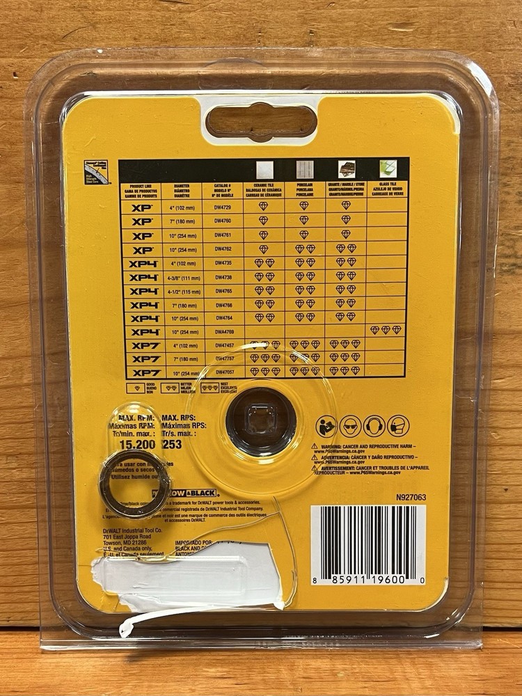 DEWALT XP4 DW4735 4" Continuous Rim Premium Tile Blade
