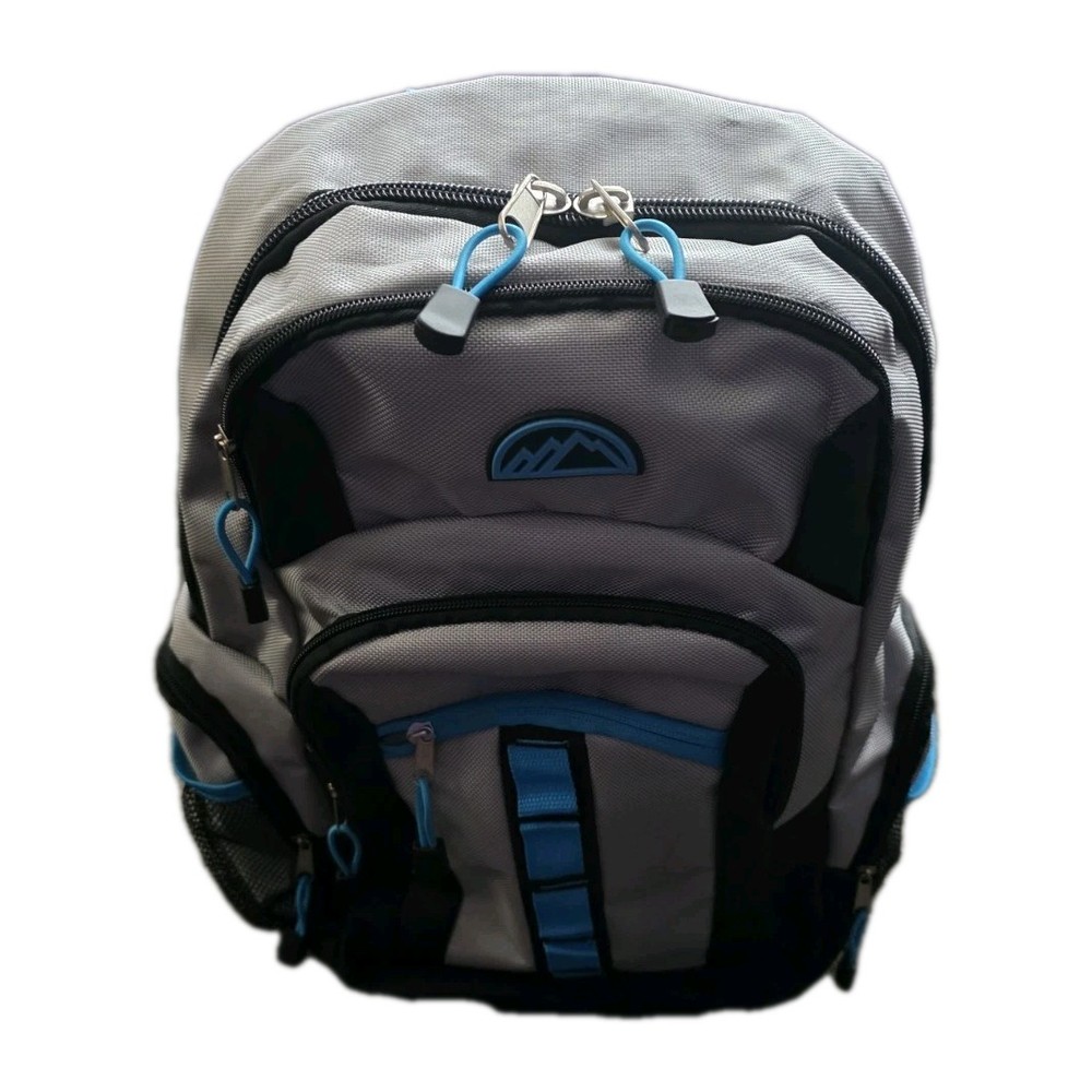Mountain Edge 19” Padded backpack NWT Black/Grey/Blue 💥Multiple Storage Pockets
