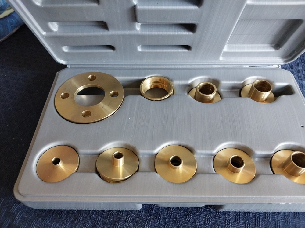 Router template guide kit, solid brass