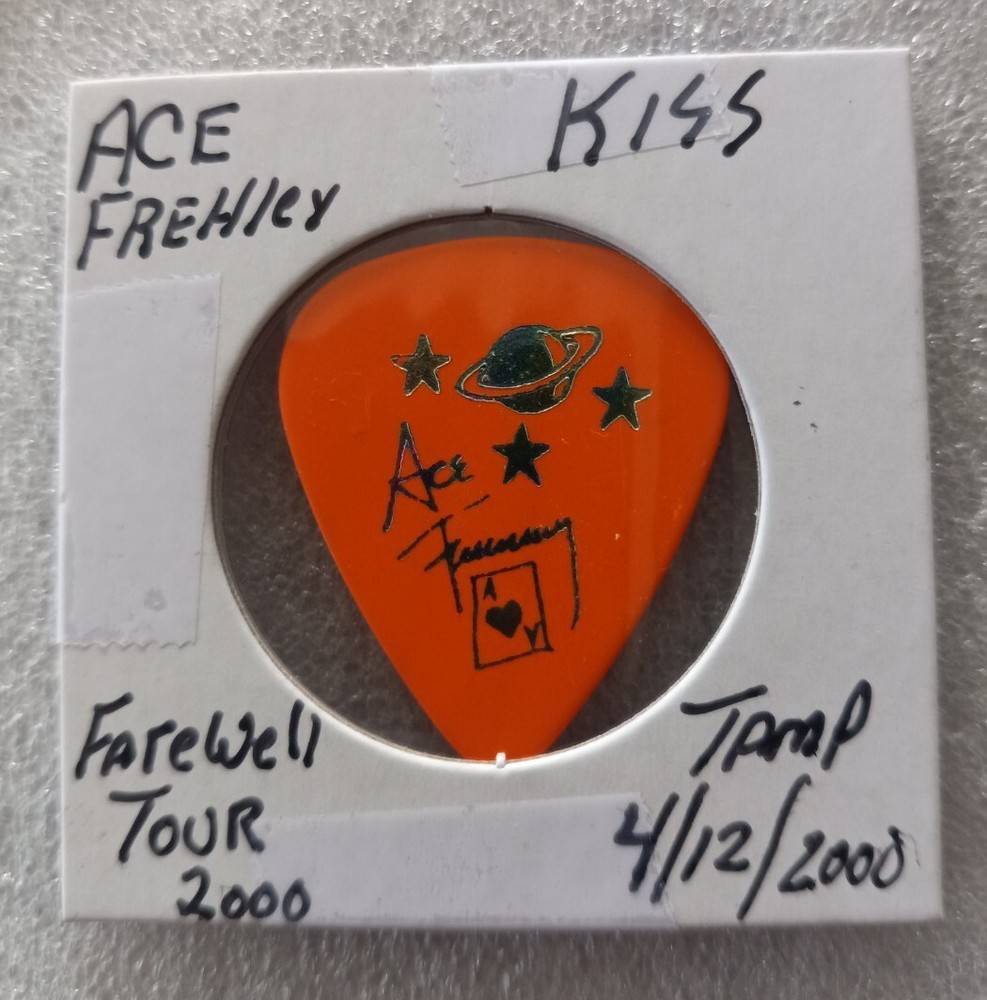 Kiss Ace Frehley Guitar Pick Tampa Florida April 12, 2000 Farewell Tour
