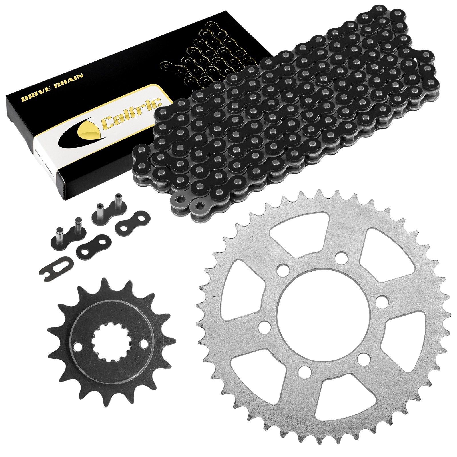 Black Drive Chain And Sprocket Kit for Kawasaki Ninja ZX-6R ZX636 2005 2006