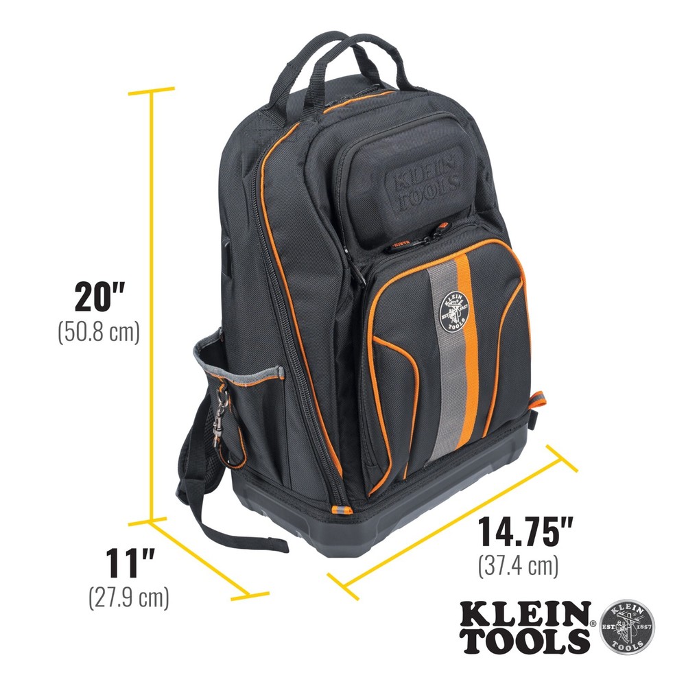 Klein Tools 62800BP Tradesman Pro™ XL Tool Bag Backpack, 40 Pockets