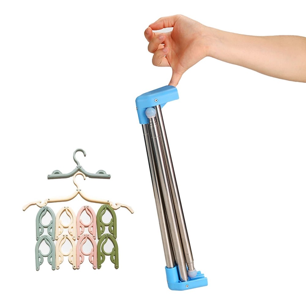 Portable Garment Rack Extra Compact and Lightweight, Foldable Mini Drying Clo...