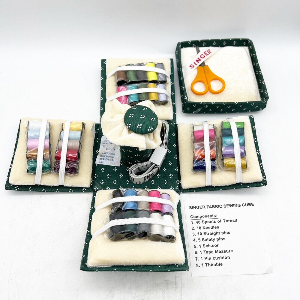 Singer Sewing Kit Foldable Cube With Scissors Never Used