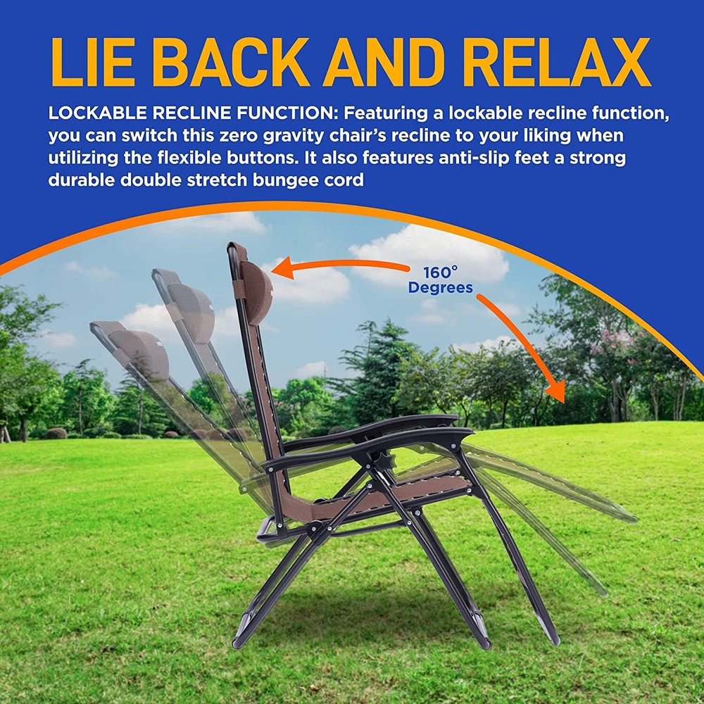 SereneLife SLZGHBRW22 Zero Gravity Chair