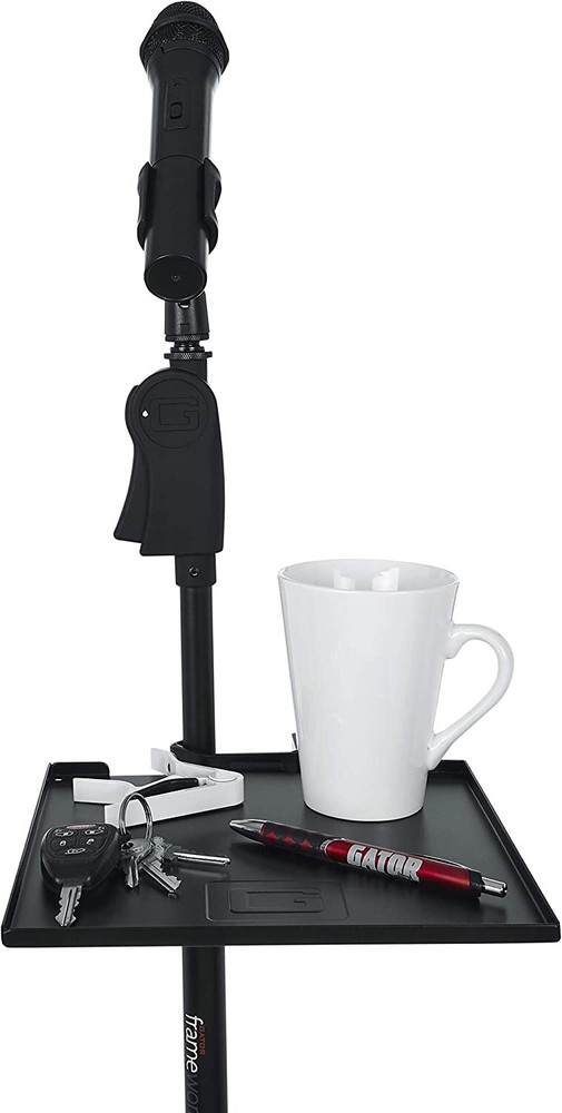 Gator FrameworksCases Microphone Stand Clamp-On Utility Shelf 9" x 9"