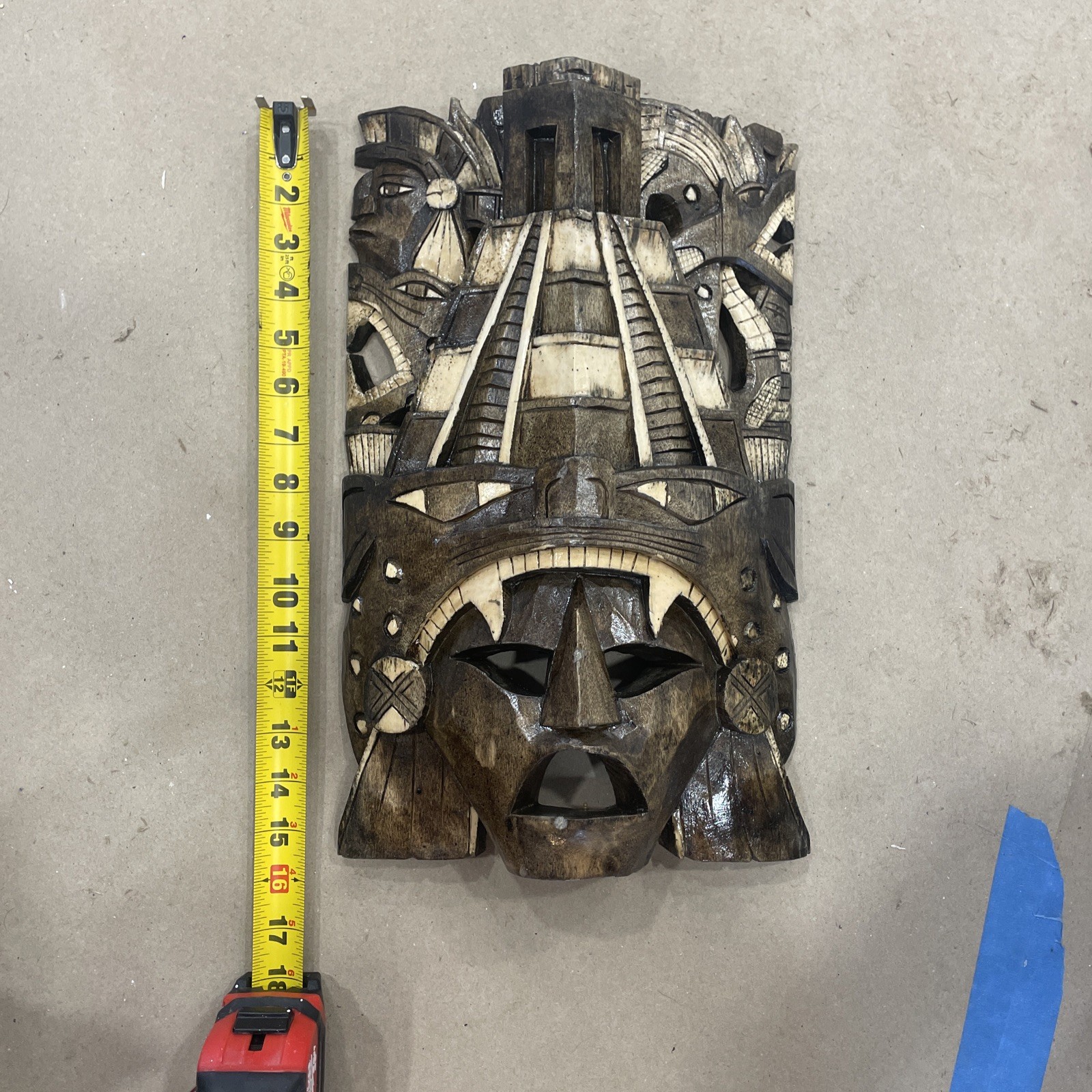 Aztec Hand Carved Mask