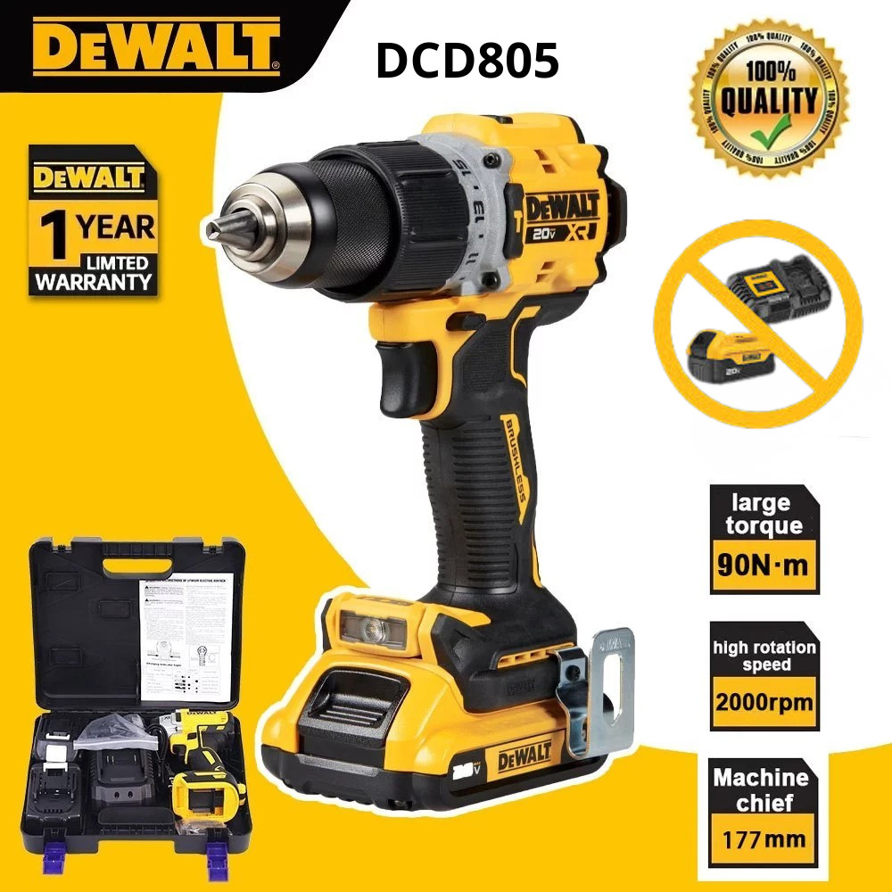 DEWALT DCD805 (Copy Model) MAX 20V Brushless Cordless Drill Driver (No Battery)