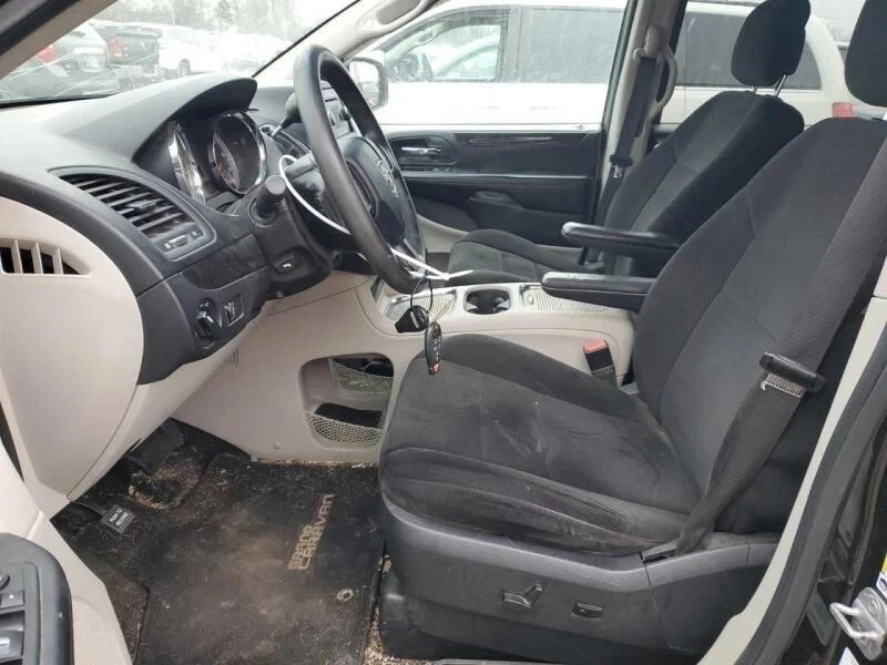 2012-2020 Dodge Caravan Front Floor Console W/Sliding Cover TAN