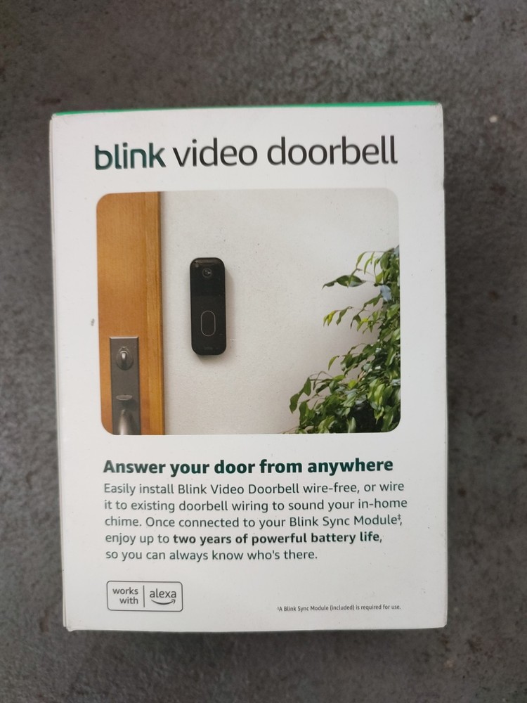 New 2025 Blink Video Doorbell 2nd Gen + Sync Module Core - System