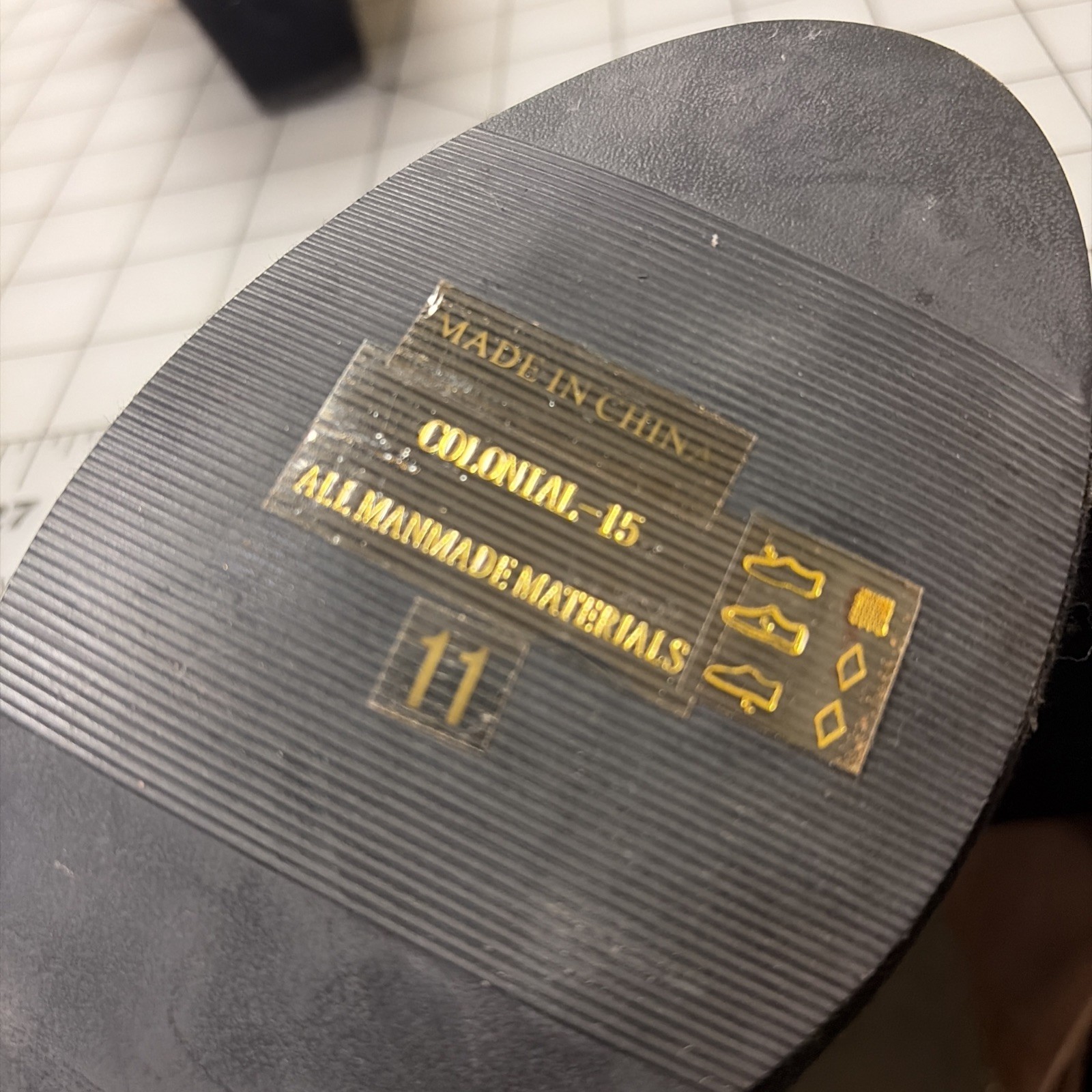 'Costume' style Women's Colonial era Shoes with tan tape ribbon, SZ 11 (W)