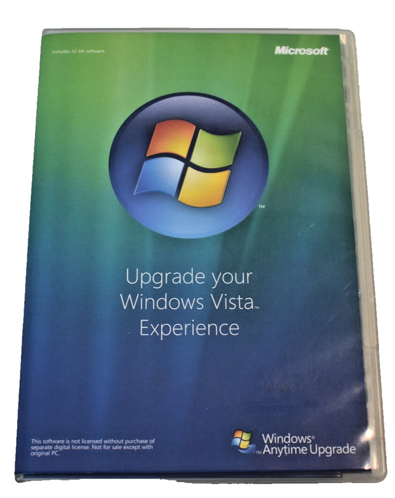 Microsoft Windows Vista Experience Anytime Upgrade Disc 32 Bit DVD