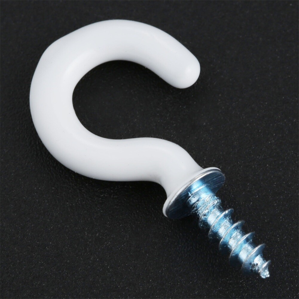50Pcs/lot 0.94" Strong Sharp Vinyl Coated Ceiling Hooks Space-saving Hardware