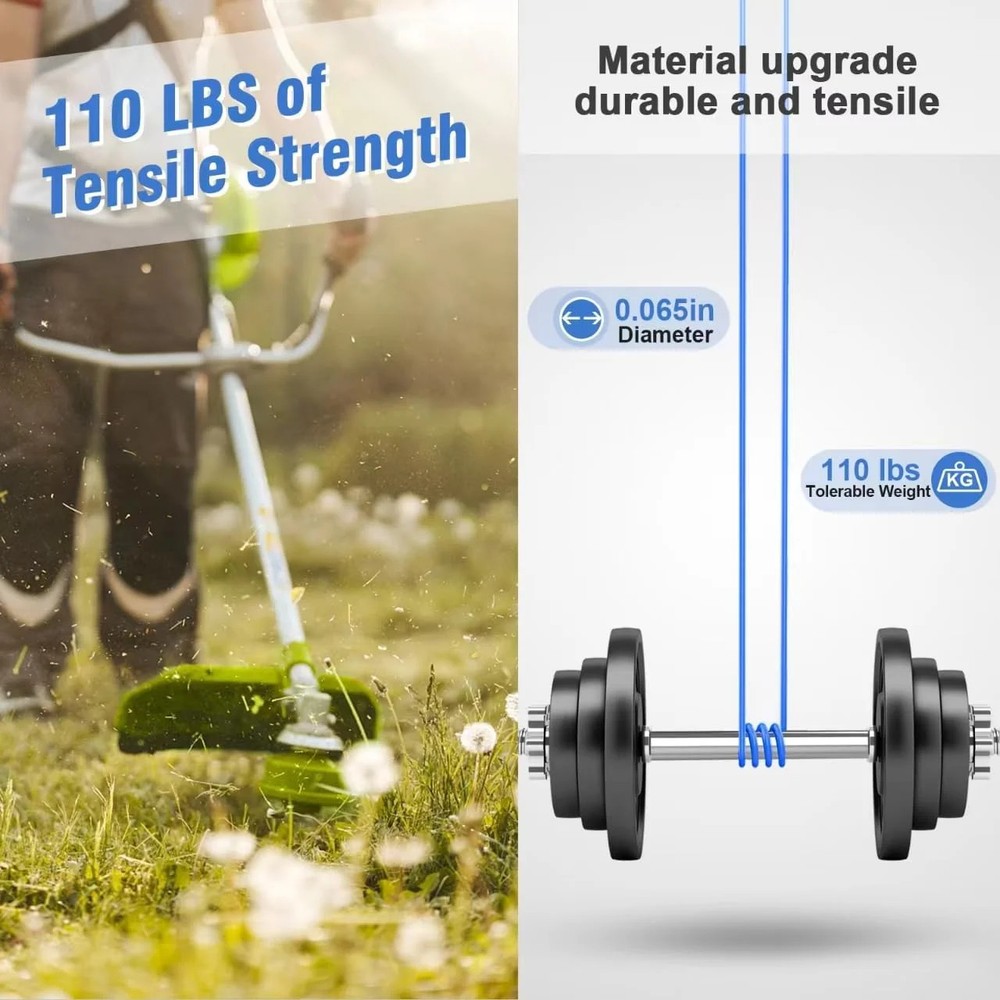 6 PCS Weed Eater String Compatible with Kobalt 40V Cordless String Trimmer KST 1