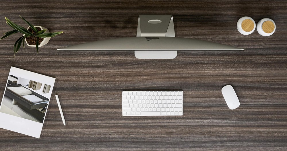 Universal Tabletop 45.67"x23.62", Solid -Piece Melamine Table Top, Double Des...