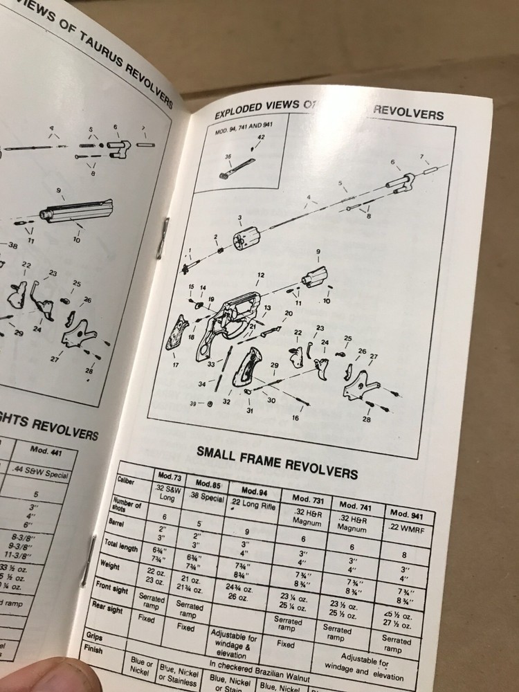 1993 Taurus Handgun Owners Manual