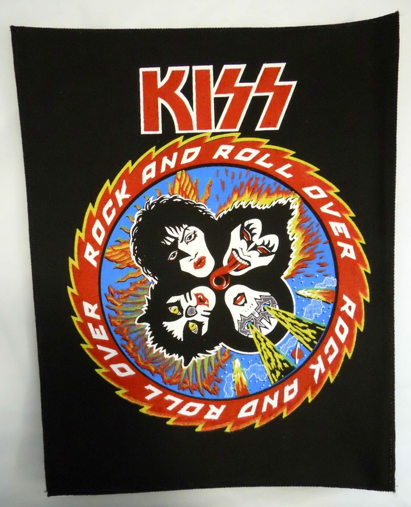 Kiss Back Patch 80's Rock and Roll Over Ace Frehley Peter Criss Vintage