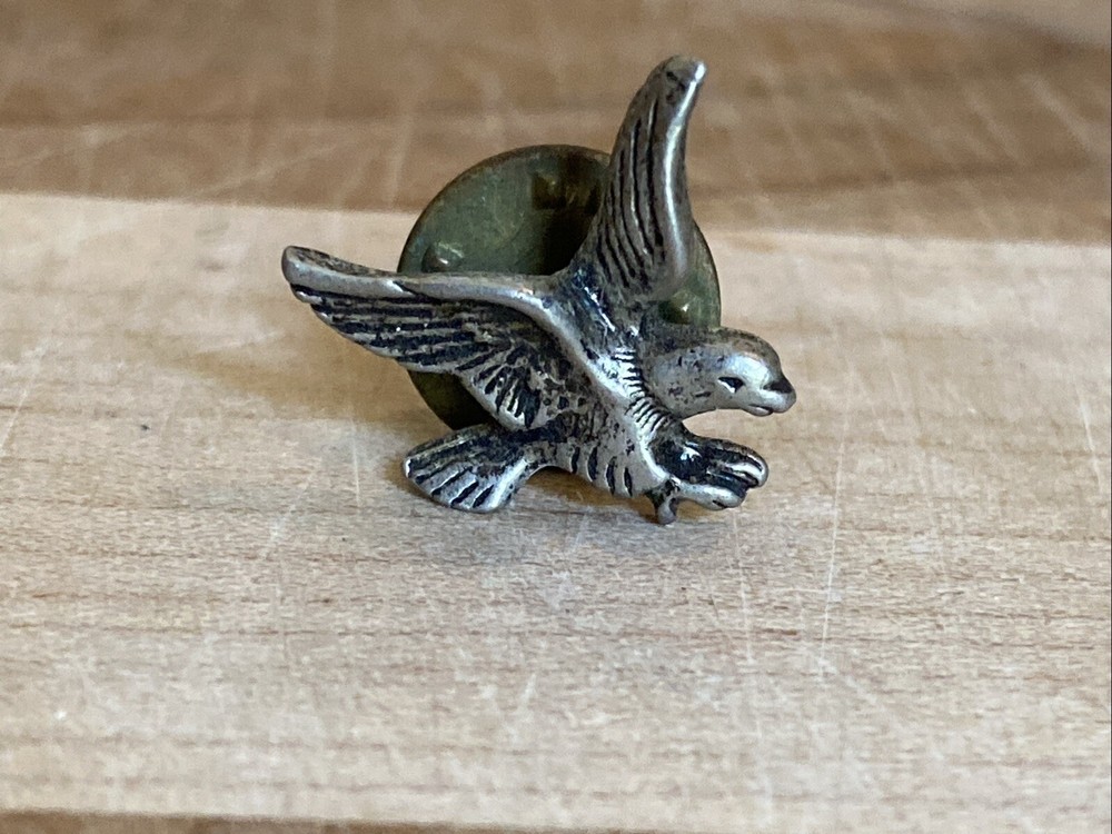 Vintage Silver Tone Eagle Lapel Pin
