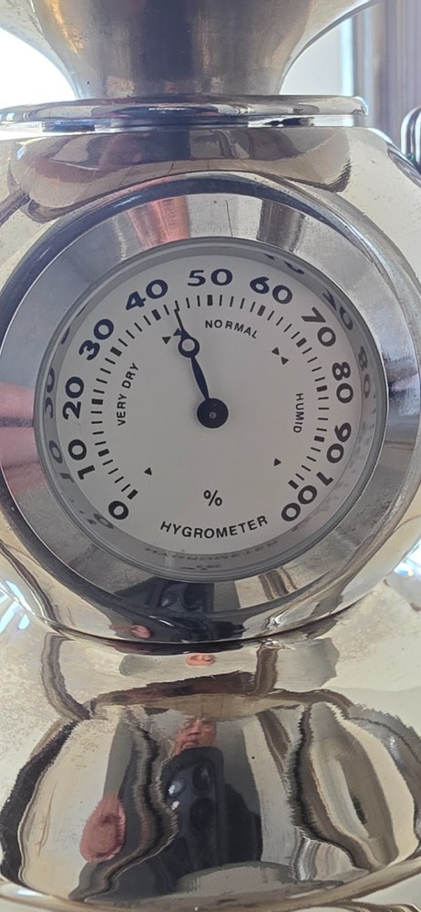 Heavy World Globe With Clock, Hydrometer, Temp & Fragrance Disc.