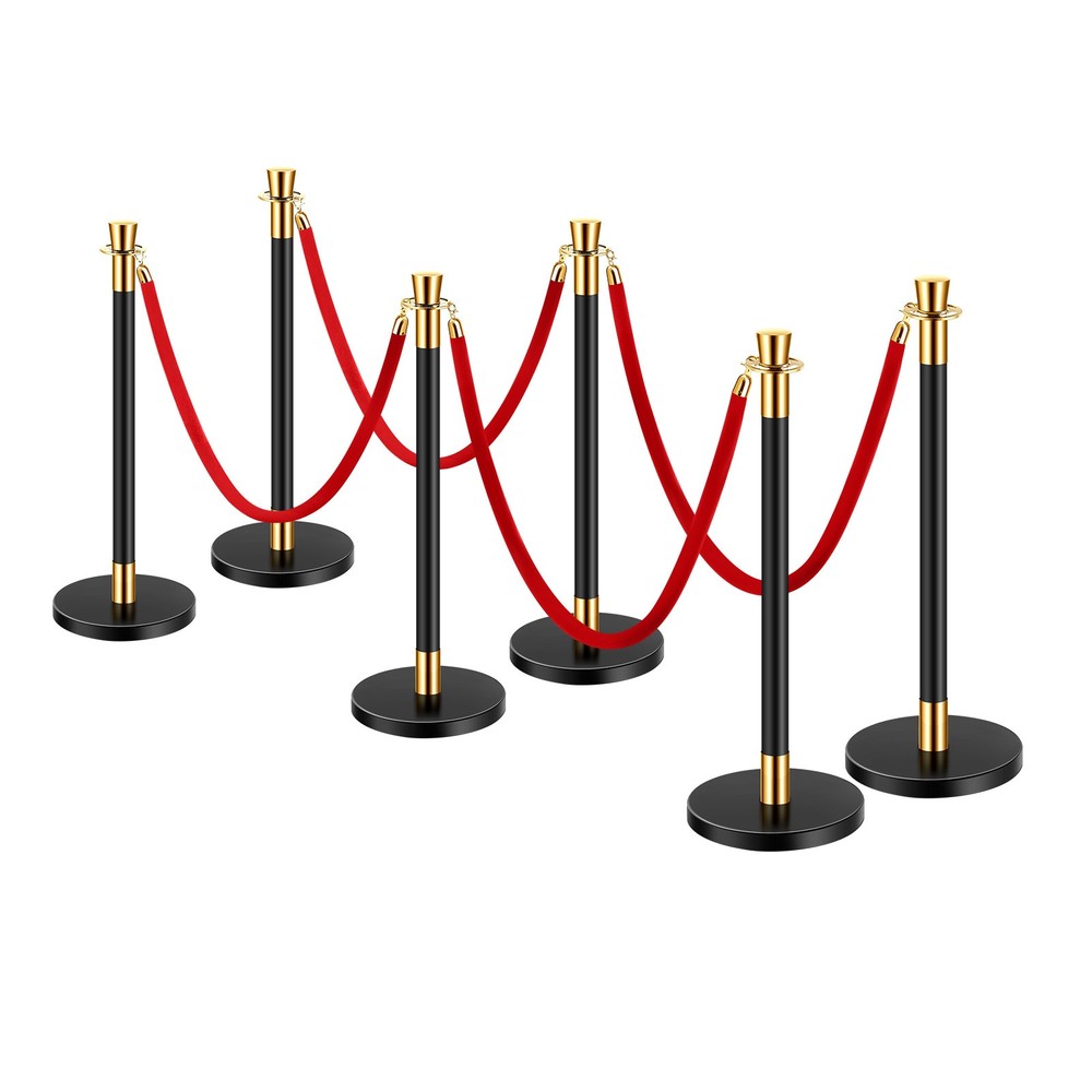 VEVOR 6Pcs Stanchion Posts Queue Barrier Crowd Control Sand Injection Base