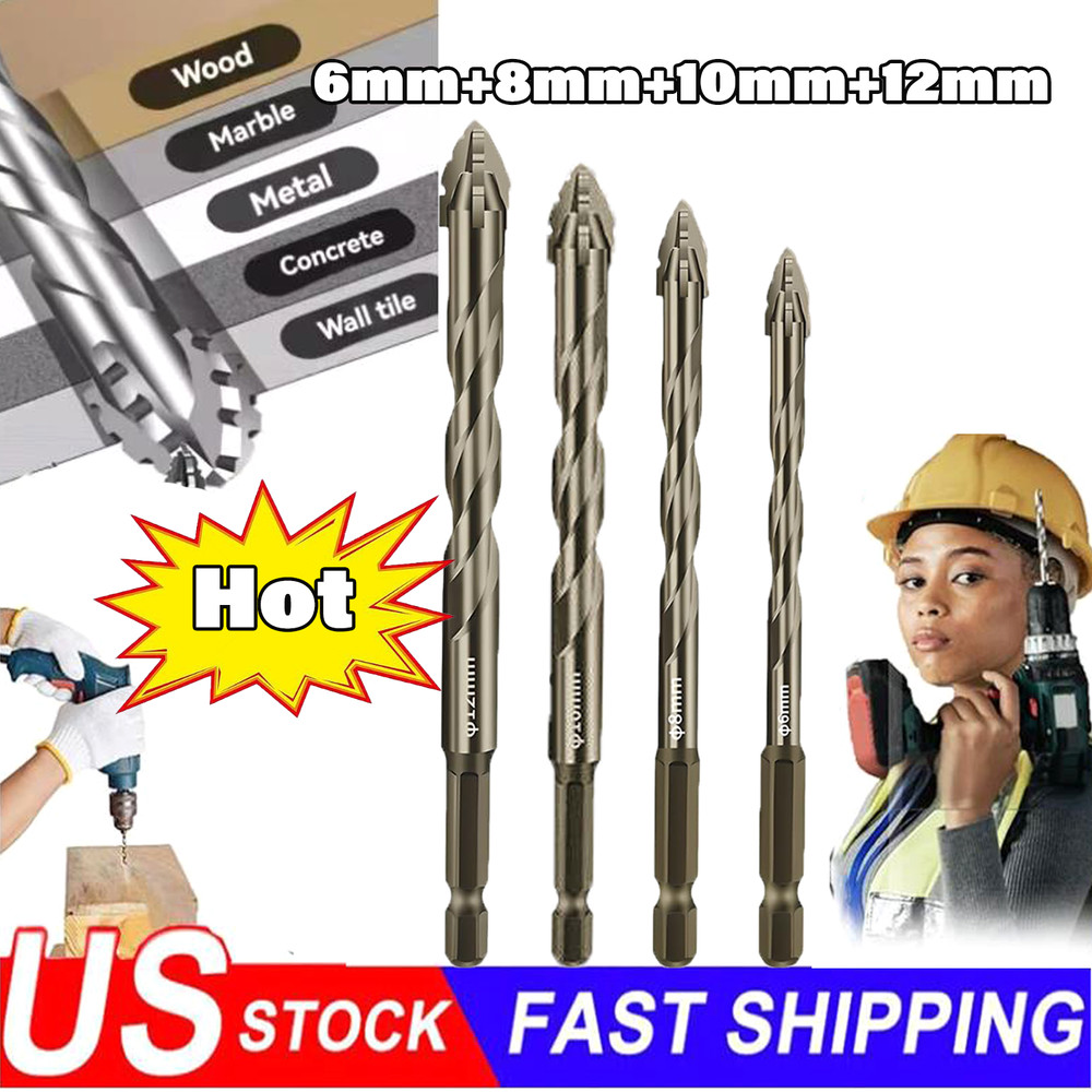 Eccentric Drill Bit Set Four-Flute Sawtooth Eccentric Drill Bit High Hardness