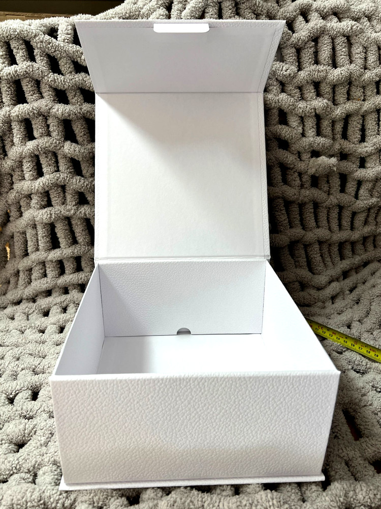 Authentic CHRISTIAN DIOR Empty White Textured Empty Gift Box 9”x9”x4.5”