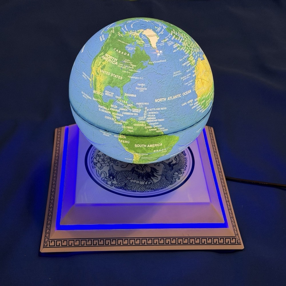 Magnetic Levitation Rotating Globe With Light